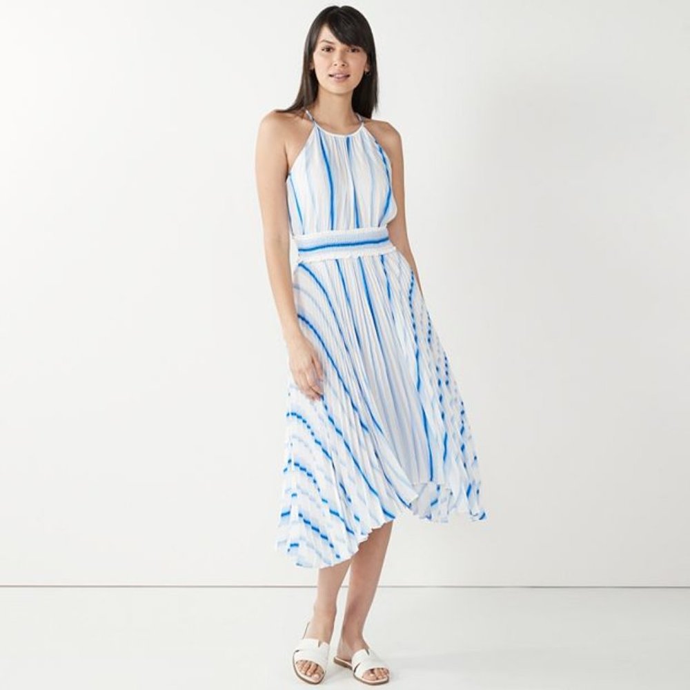 NEW! NINE WEST PLEATED HALTER DRESS